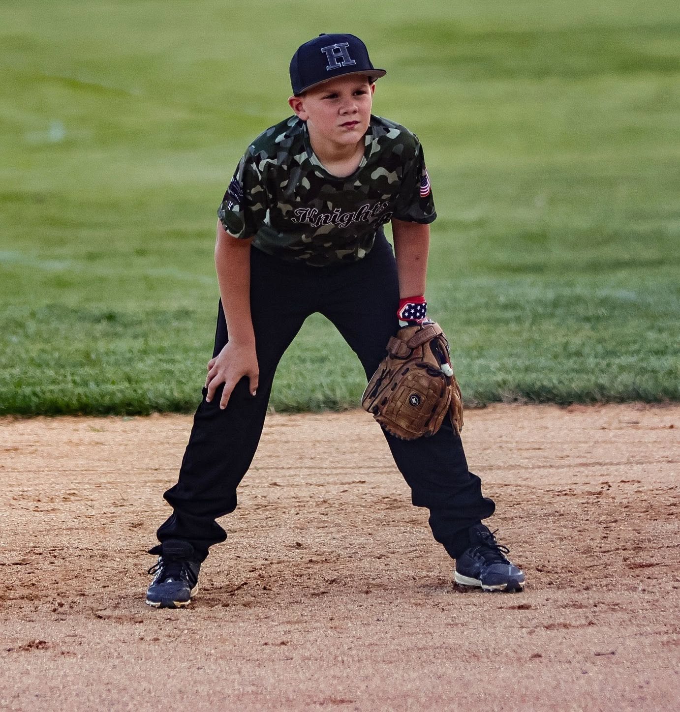 Nathanael ready in the infield